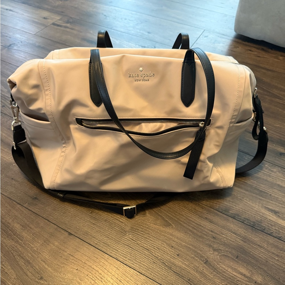 Kate Spade Cream and Black Chelsea Weekender
